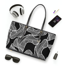 Load image into Gallery viewer, Adorned Stripe Leather Shoulder Bag
